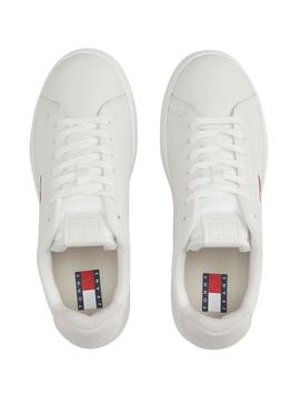 Sapatilhas Tommy Jeans Archive 98 branco para mulher.