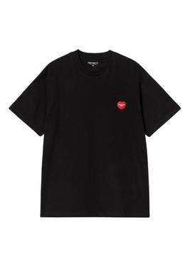 Camiseta Carhartt Heart preta para homem.