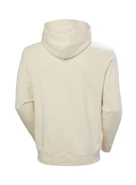 Moletom Helly Hansen Core bege para homem.