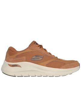 Chinelos Skechers Arch Fit castanho para homens