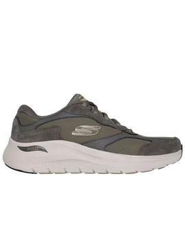 Sapatilhas Skechers Arch Fit verde para homem.