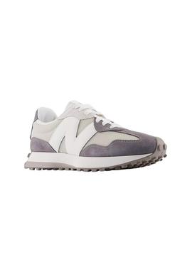 Sapatilhas New Balance U327 bege e lilás para homem