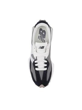 Sapatilhas New Balance U327 preto e cinza para homem.