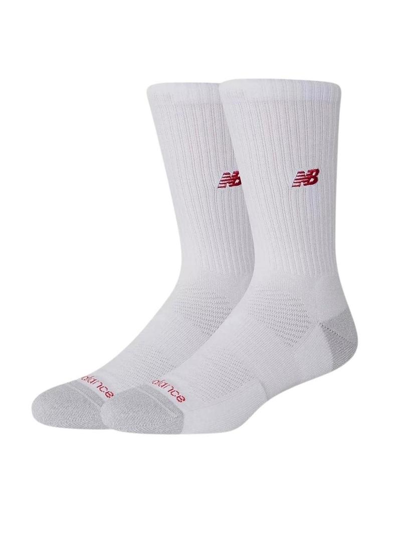 Pack de Meias New Balance 2 pares brancas para homem e mulher.