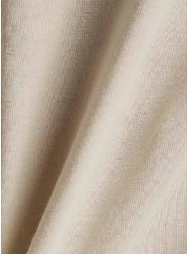 Camiseta New Balance Circular logo beige para homem.