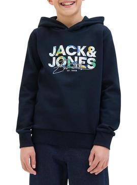 Moletom com capuz Jack and Jones Geplas marinho para criança