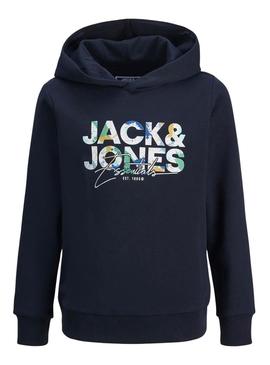 Moletom com capuz Jack and Jones Geplas marinho para criança