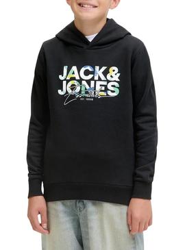 Moletom com capuz Jack and Jones Geplas preto infantil