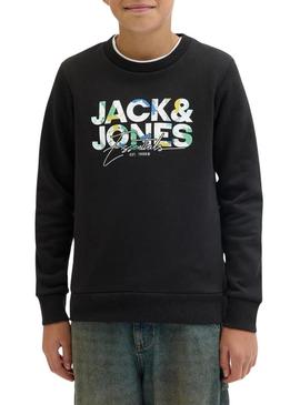 Moletom Jack and Jones Geplas preto para criança.