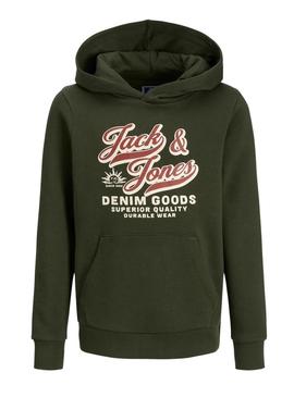 Moletom Jack and Jones Logo verde para menino