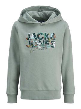 Moletom com capuz Jack and Jones Geplas verde para crianças