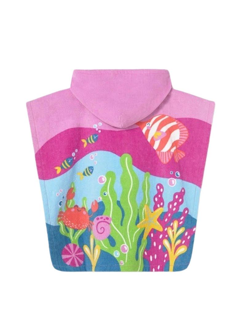Toalha Mayoral rosa multicolor para menina.