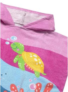 Toalha Mayoral rosa multicolor para menina.