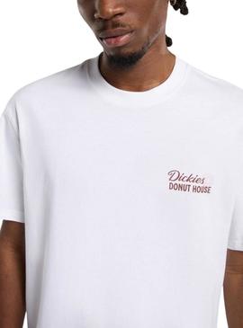 Camiseta branca Dickies Burns para homem.