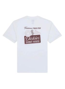 Camiseta branca Dickies Burns para homem.