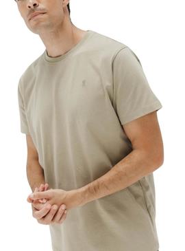 Camiseta O Polvo básico verde para homem.