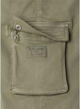 Calça Pepe Jeans cargo Chase verde para menino.