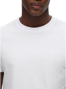 Camiseta Superdry Essential Logo branca para homem.