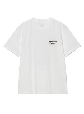 Camiseta Carhartt Wiptopia branca para mulher.