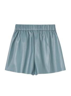 Bermuda Mayoral em polipele azul para menina