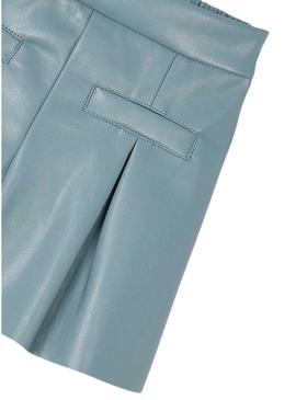 Bermuda Mayoral em polipele azul para menina