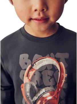 Camisa Mayoral capacetes cinza para menino.