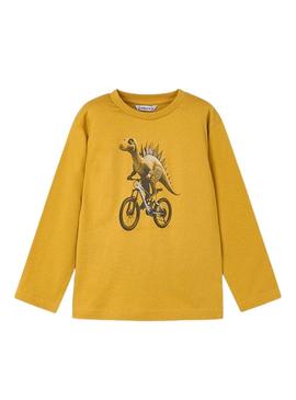 Camisola Mayoral dinossauro mostarda para menino