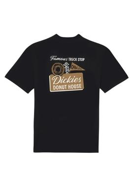 Camiseta Dickies Donut House preta para homem.