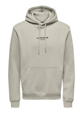 Moletom Only and Sons Curated cinza para homem