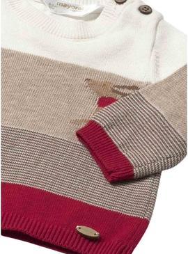 Conjunto Mayoral 3 peças bermuda bege bebê