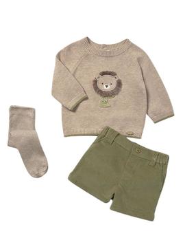 Conjunto Mayoral 3 peças calção bebê