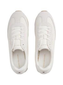 Sapatilhas Tommy Hilfiger Heritage Runner branco para mulher.