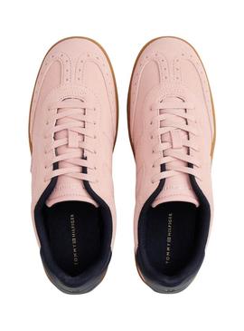 Sapatilhas Tommy Hilfiger Heritage rosa para mulher.