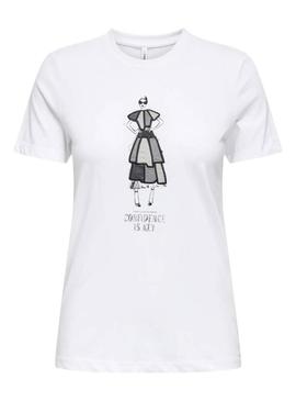 Camiseta Only Emma branca para mulher