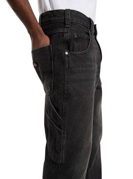 Calça jeans preta Dickies Garyville para homem.