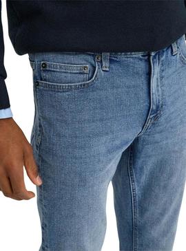 Calça de ganga Only and Sons Loom denim claro para homem.