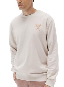 Moletom El Pulpo Palas bege para homem