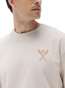 Moletom El Pulpo Palas bege para homem