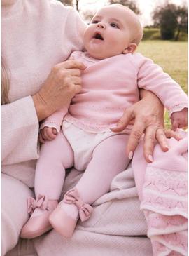 Conjunto Mayoral 3 peças rosa para recém-nascida