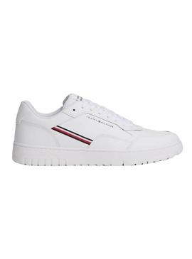 Sapatilhas Tommy Hilfiger Basket branco para homem.