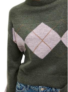 Camisola Vila Viranja losangos para mulher.