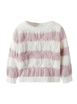 Jersey Name It Nibo listrado rosa para menina