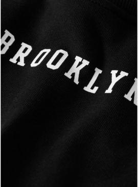 Moletom Name It Nevea relaxado preto para menina.