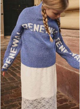 Nome da camisola Jersey Name It Nuva azul para menina.