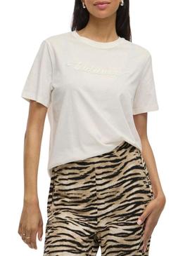 Camiseta Vila Visybil Balance bege para mulher