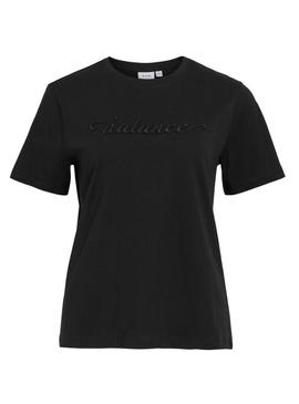Camiseta Vila Visybil Balance preta para mulher.