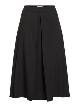 Saia Vila Vijiu midi preta para mulher.