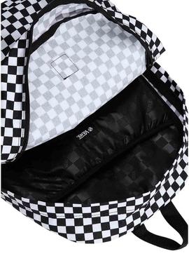 Mochila Vans Old Skool Checkerboard branca e preta