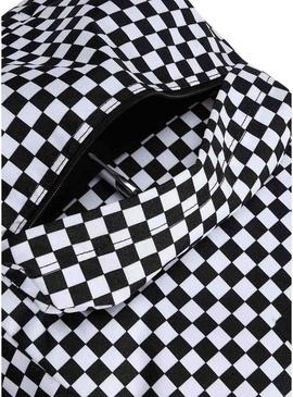 Mochila Vans Old Skool Checkerboard branca e preta