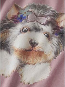 Camiseta Name It Ninea rosa para menina.